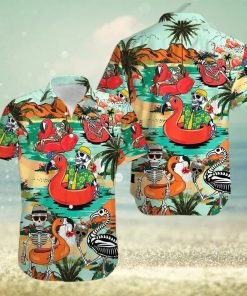 Funny Comic Skeleton Enjoy Summer Trip Tropical Hawaiian Aloha Shirts