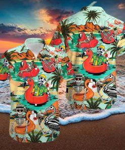 Funny Comic Skeleton Enjoy Summer Trip Tropical Hawaiian Aloha Shirts