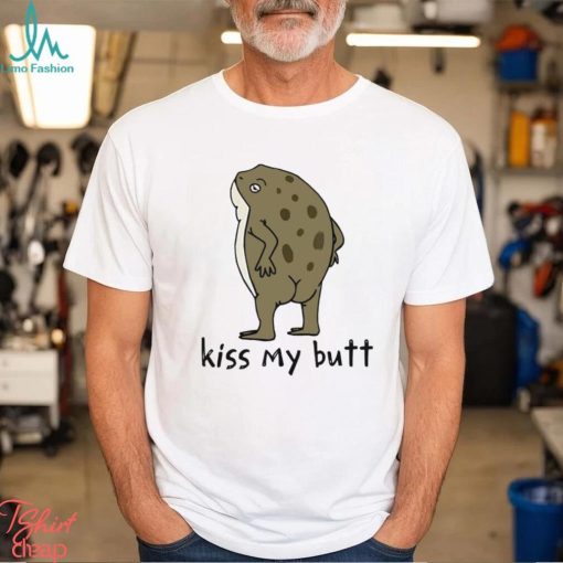 Funny Frog kiss my butt art shirt