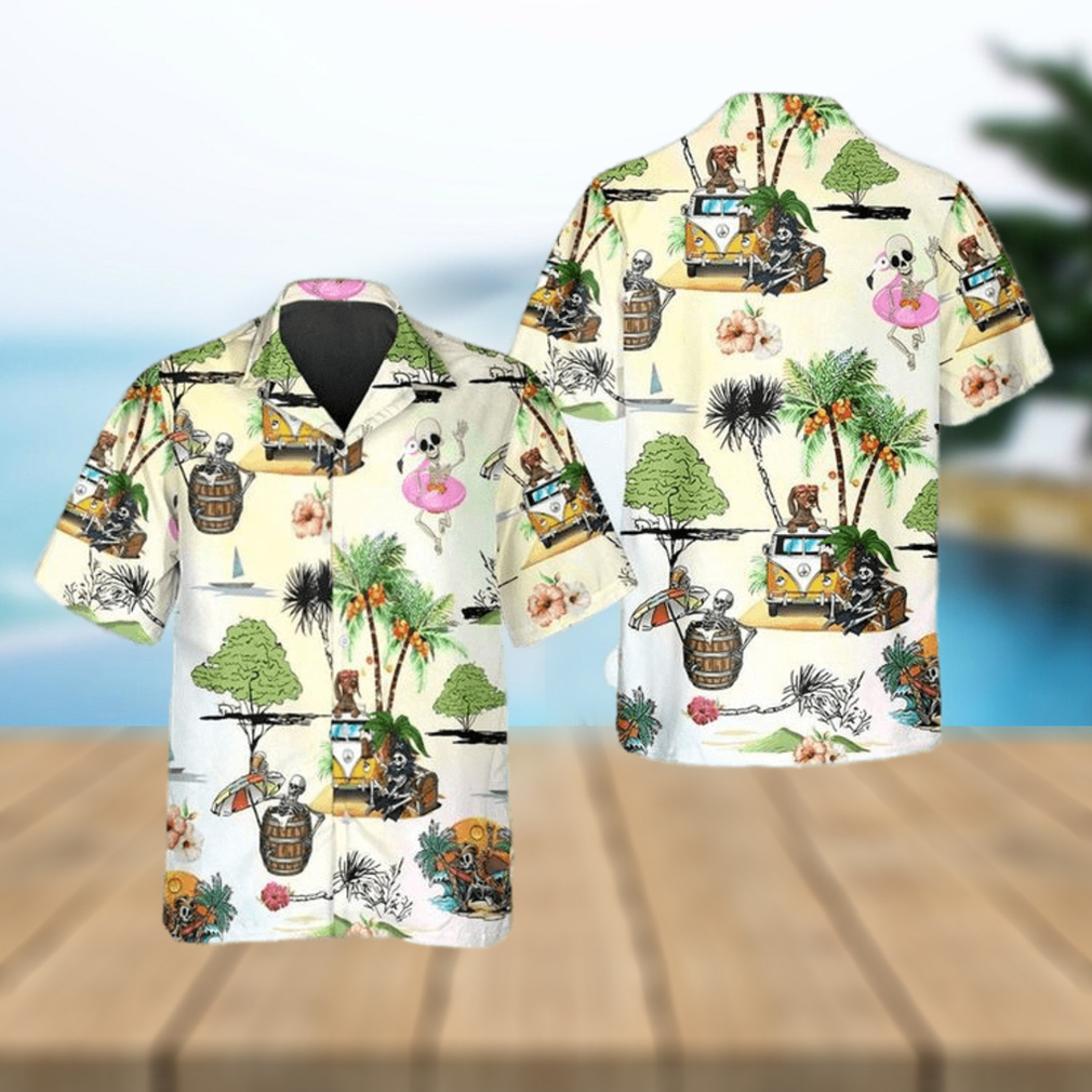 Funny Skull Beach Dancing Hawaiian Shirt Funny Skull Beach Dancing Hawaiian Shirt