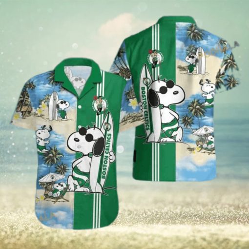 Funny Snoopy Boston Celtics Funny Hawaiian Shirt