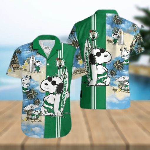 Funny Snoopy Boston Celtics Funny Hawaiian Shirt