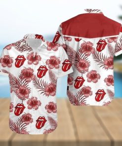 Funny Tonge Out Sexy Lips Red Hibiscus Tropical Hawaiian Aloha Shirts