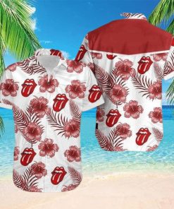 Funny Tonge Out Sexy Lips Red Hibiscus Tropical Hawaiian Aloha Shirts