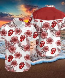 Funny Tonge Out Sexy Lips Red Hibiscus Tropical Hawaiian Aloha Shirts