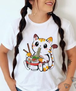 Furia Hiswattson Cat Eating Ramen shirt