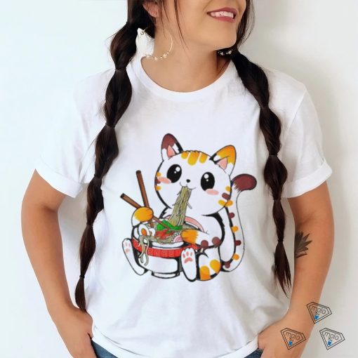 Furia Hiswattson Cat Eating Ramen shirt