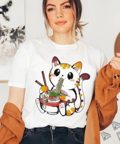 Furia Hiswattson Cat Eating Ramen shirt