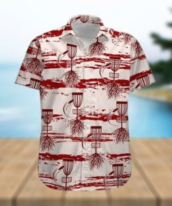 Game Of Throws White Red Disc Golf Pattern Unisex Hawaiian Shirts – Beach Shorts