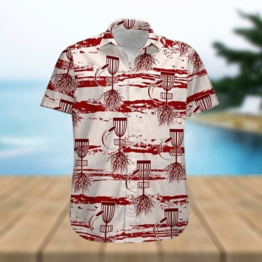 Game Of Throws White Red Disc Golf Pattern Unisex Hawaiian Shirts – Beach Shorts