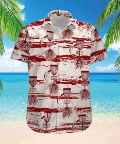 Game Of Throws White Red Disc Golf Pattern Unisex Hawaiian Shirts – Beach Shorts