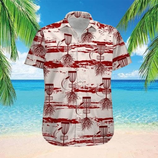 Game Of Throws White Red Disc Golf Pattern Unisex Hawaiian Shirts – Beach Shorts