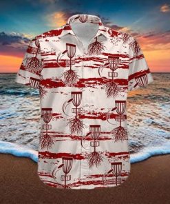 Game Of Throws White Red Disc Golf Pattern Unisex Hawaiian Shirts – Beach Shorts