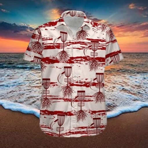 Game Of Throws White Red Disc Golf Pattern Unisex Hawaiian Shirts – Beach Shorts