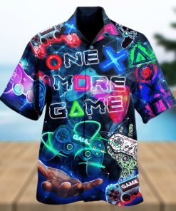 Game One More Time Neon Light Unisex Hawaiian Shirt