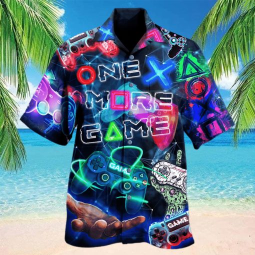 Game One More Time Neon Light Unisex Hawaiian Shirt