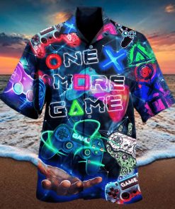 Game One More Time Neon Light Unisex Hawaiian Shirt