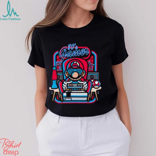 Gamer Mario 80’s gamer room retro shirt