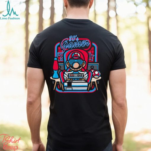 Gamer Mario 80’s gamer room retro shirt