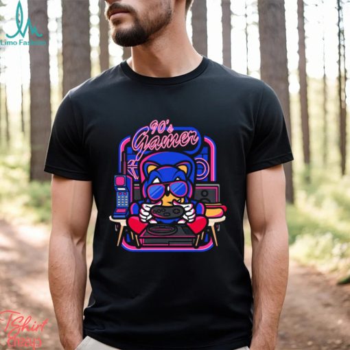 Gamer Sonic 90’s gamer room retro shirt