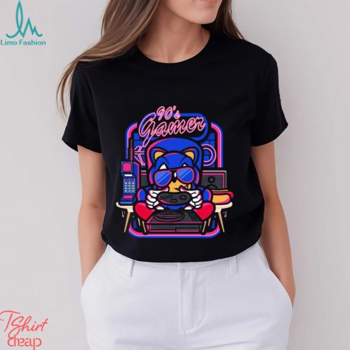 Gamer Sonic 90’s gamer room retro shirt