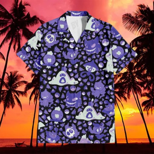 Gengar Ghost Hawaiian Shirt