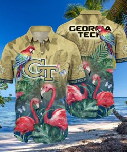 Georgia Tech Yellow Jackets NCAA For Sports Fan Floral Hawaiian Shirt