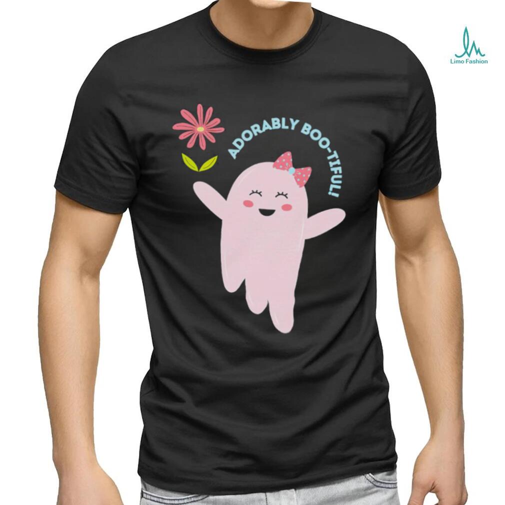 Ghost with flower adorably boo tiful art shirt Ghost with flower adorably boo tiful art shirt