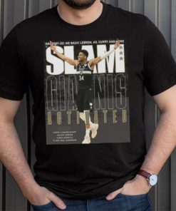 Giannis Antetokounmpo Milwaukee Bucks Slam Cover Tee Shirt NBA