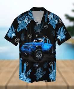 Gift For Dad Blue Jeep Black Unisex Hawaiian Shirts