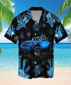 Gift For Dad Blue Jeep Black Unisex Hawaiian Shirts