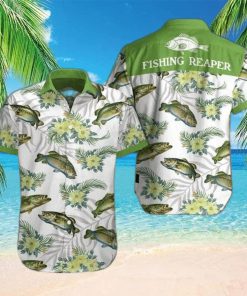 Gift For Father Fishing Reaper Green Tropical Unisex Hawaiian Shirts