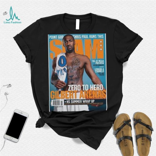 Gilbert Arenas Washington Wizards NBA Slam Cover Tee Shirt