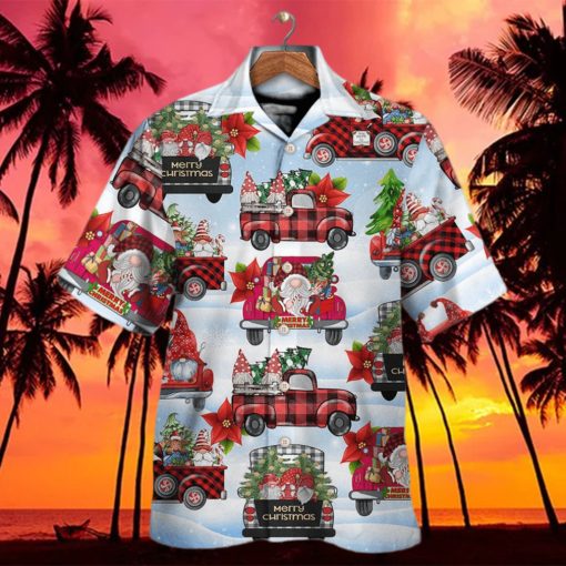 Gnome And Christmas Truck Hawaiian Shirt