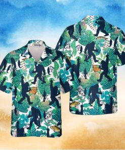 Go Fishing Bigfoot Tropical Hawaiian Shirts