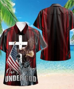 God Bless And Eagle Under God Hawaiian Aloha Shirts