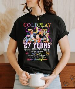 Goldplay 27 years 1996 2023 music of the spheres signatures shirt