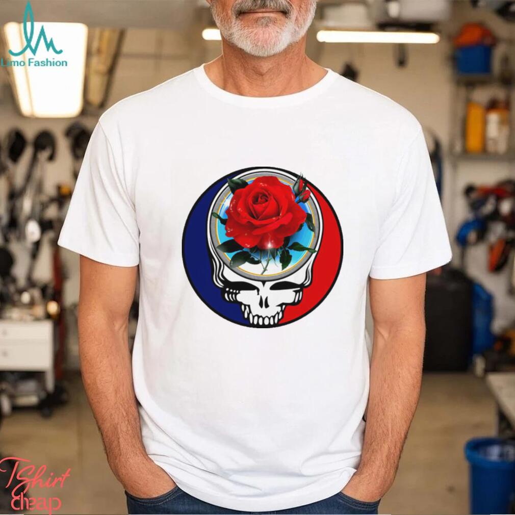 2023 Official Grateful Dead Skeleton Rose Shirt