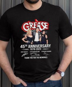 Grease 45th Anniversary 1978 2023 thank You for the memories signatures shirt