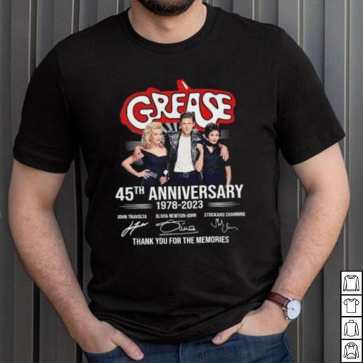 Grease 45th Anniversary 1978 2023 thank You for the memories signatures shirt