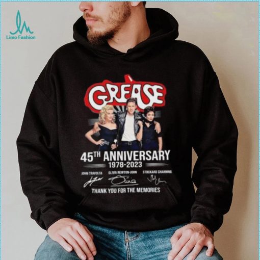 Grease 45th Anniversary 1978 2023 thank You for the memories signatures shirt