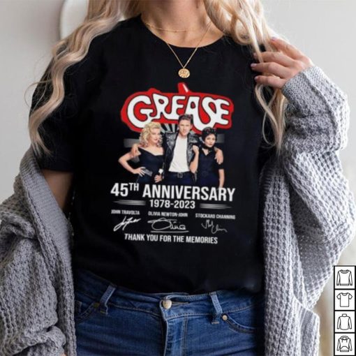 Grease 45th Anniversary 1978 2023 thank You for the memories signatures shirt