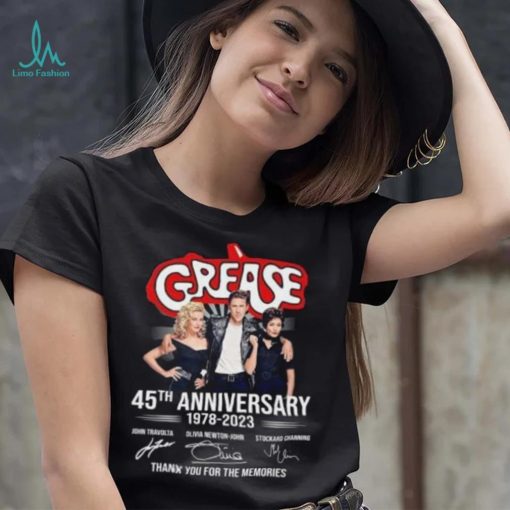 Grease 45th Anniversary 1978 2023 thank You for the memories signatures shirt