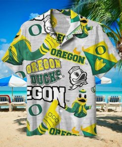 Grey Aloha NCAA Oregon Ducks Hawaiian Shirt Gift For Beach Vacation