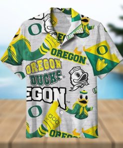 Grey Oregon Ducks Hawaiian shirt