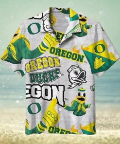 Grey Oregon Ducks Hawaiian shirt