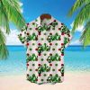 Ink Floral Print Vacation Casual Short sleeved Shirt