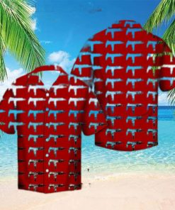 Gta V Gun Red Hawaiian Aloha Shirts