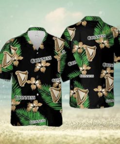 Guinness Hawaiian Shirt  Hibiscus Flower Palm Leaf Gift For Beach Trip Aloha Shirt