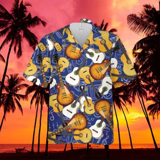 Guitar Music Pattern Hawaiian Shirt